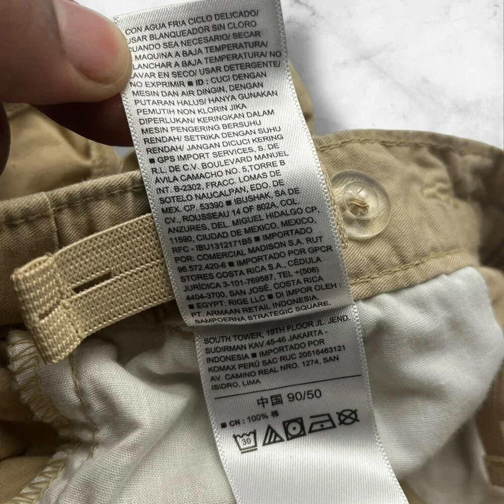 Old Navy‎ Toddler Girl 2T Adjustable Shorts Khaki 100% Cotton